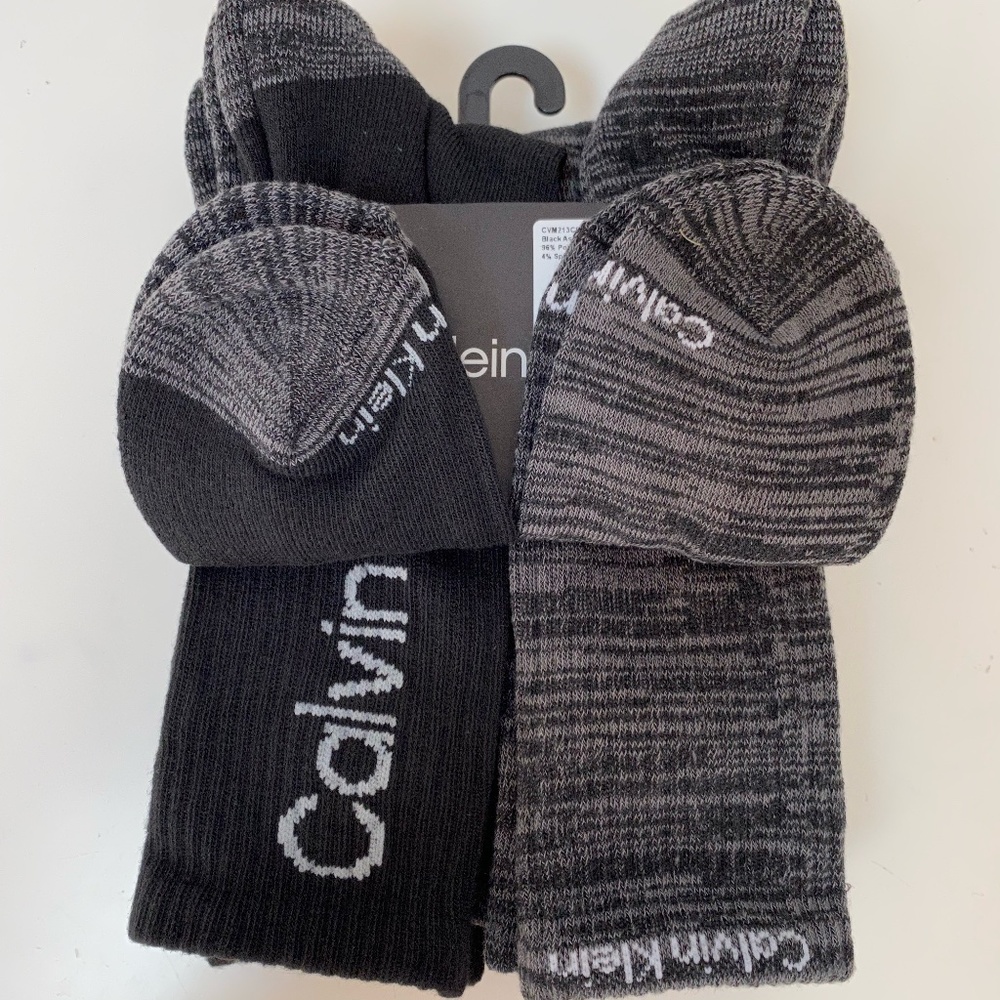 Calvin Klein Cushioned Ribbed Crew Socks 7-12 shoes - Picture 2 of 9